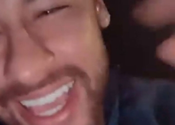 El festejo de Neymar por ver a Santos en la final de la Libertadores