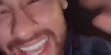 El festejo de Neymar por ver a Santos en la final de la Libertadores