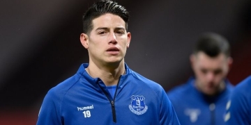 ¿James Rodríguez está aburrido en el Everton?
