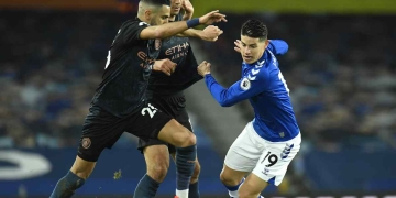 James Rodríguez así jugó el colombiano vs. el Mánchester City