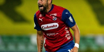 Matías Mier, Independiente Santa Fe, Deportivo Independiente Medellín, DIM, Liga BetPlay 2021-I, en vivo