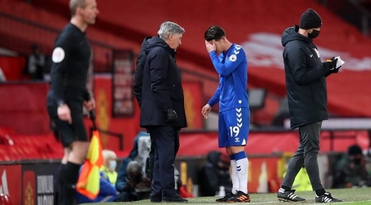 Preocupación en Everton: Ancelotti explicó la razón por la que salió James Rodríguez