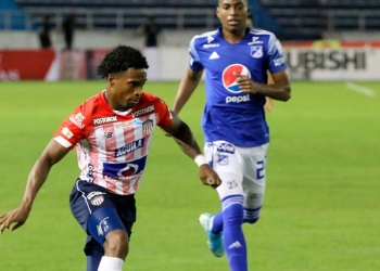 Fabián Viáfara, partido número 40 con Junior y primer gol