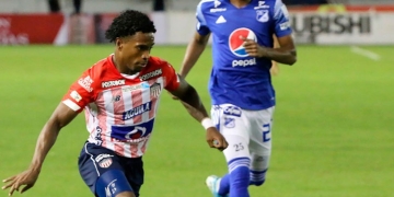 Fabián Viáfara, partido número 40 con Junior y primer gol