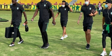 Formación de Atlético Nacional contra Atlético Bucaramanga en la Liga BetPlay 2021-I
