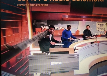 Fuerte accidente en vivo en set de ESPN Colombia