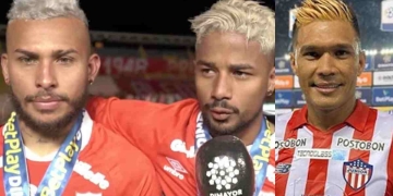 El encuentro entre 'Teo' Gutiérrez, Yesus Cabrera y Duván Vergara