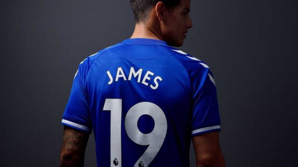 James Rodríguez disparó ventas de camisetas del Everton