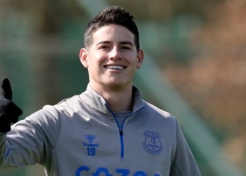 ¡James Rodríguez regresó a entrenamientos con Everton!