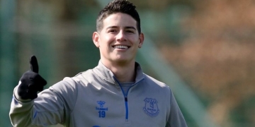 ¡James Rodríguez regresó a entrenamientos con Everton!