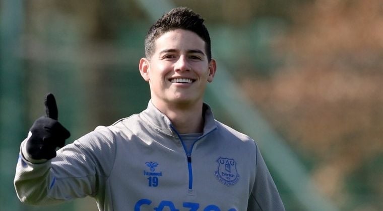 ¡James Rodríguez regresó a entrenamientos con Everton!