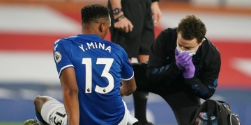 Ancelotti confirmó la lesión y el tiempo de recuperación de Yerry Mina con Everton