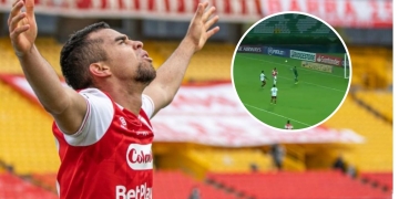 Gol de Daniel Giraldo con Santa Fe vs. Fluminense, entre los mejores de la semana de Libertadores