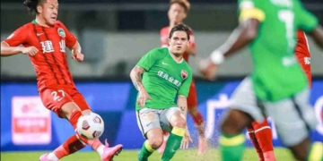 Juan Fernando Quintero hizo 2 asistencias en su debut oficial con el Shenzhen