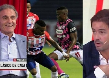 Ruggeri se burló de su colega por ver Junior vs. Santa Fe en Libertadores