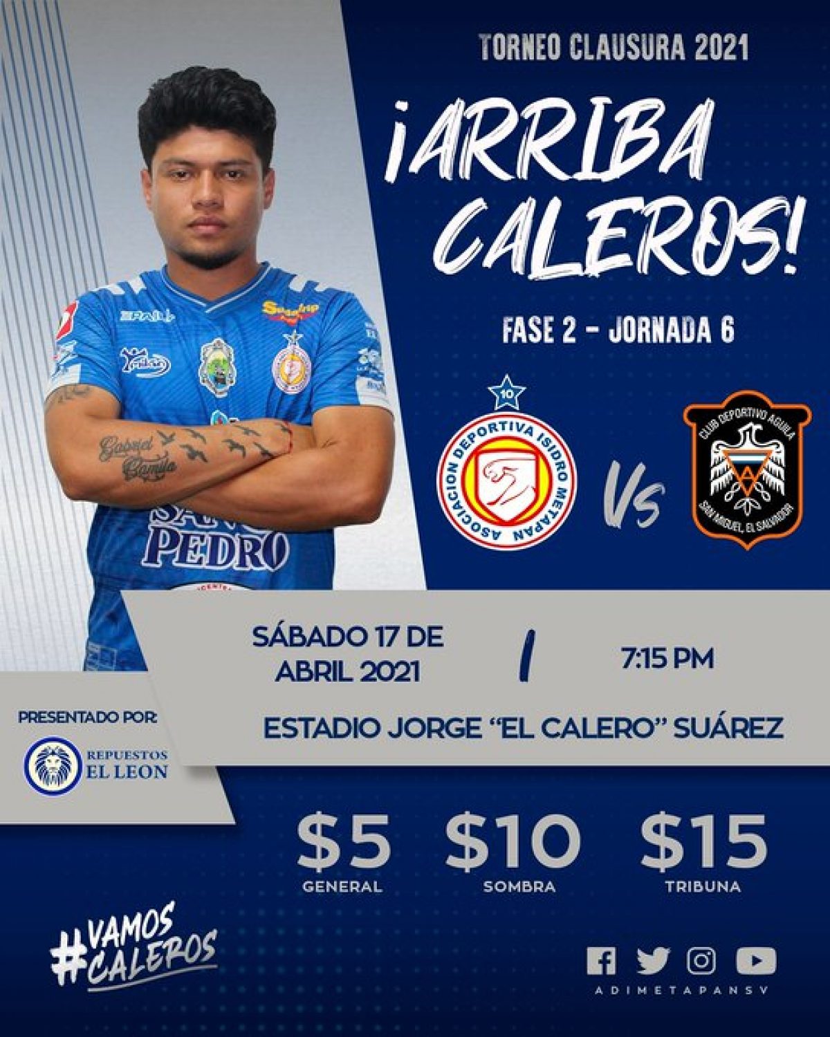 Isidro Metapán vs Águila en vivo online por la Primera División de El  Salvador - Futbolete