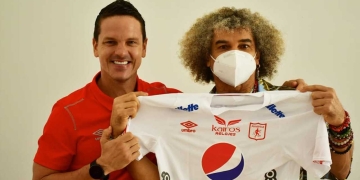 El 'Pibe' Valderrama y su visita al plantel del América de Cali en Barranquilla