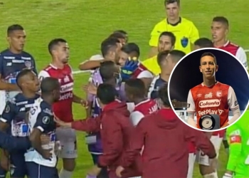 Alejandro Moralez, sus salvadas en la línea y los insultos de los hombres de Junior a los de Santa Fe