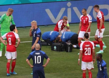 Christian Eriksen se desplomó durante el Dinamarca vs. Finlandia