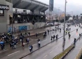 Hinchas de Millonarios protagonizaron enfrentamientos con el ESMAD tras la final