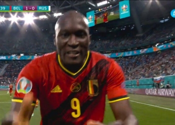 Romelu Lukaku dedicó su gol a Cristian Eriksen