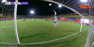 ¡Al travesaño! Juan Pablo Nieto asustó a Millonarios y por poco grita el primer gol
