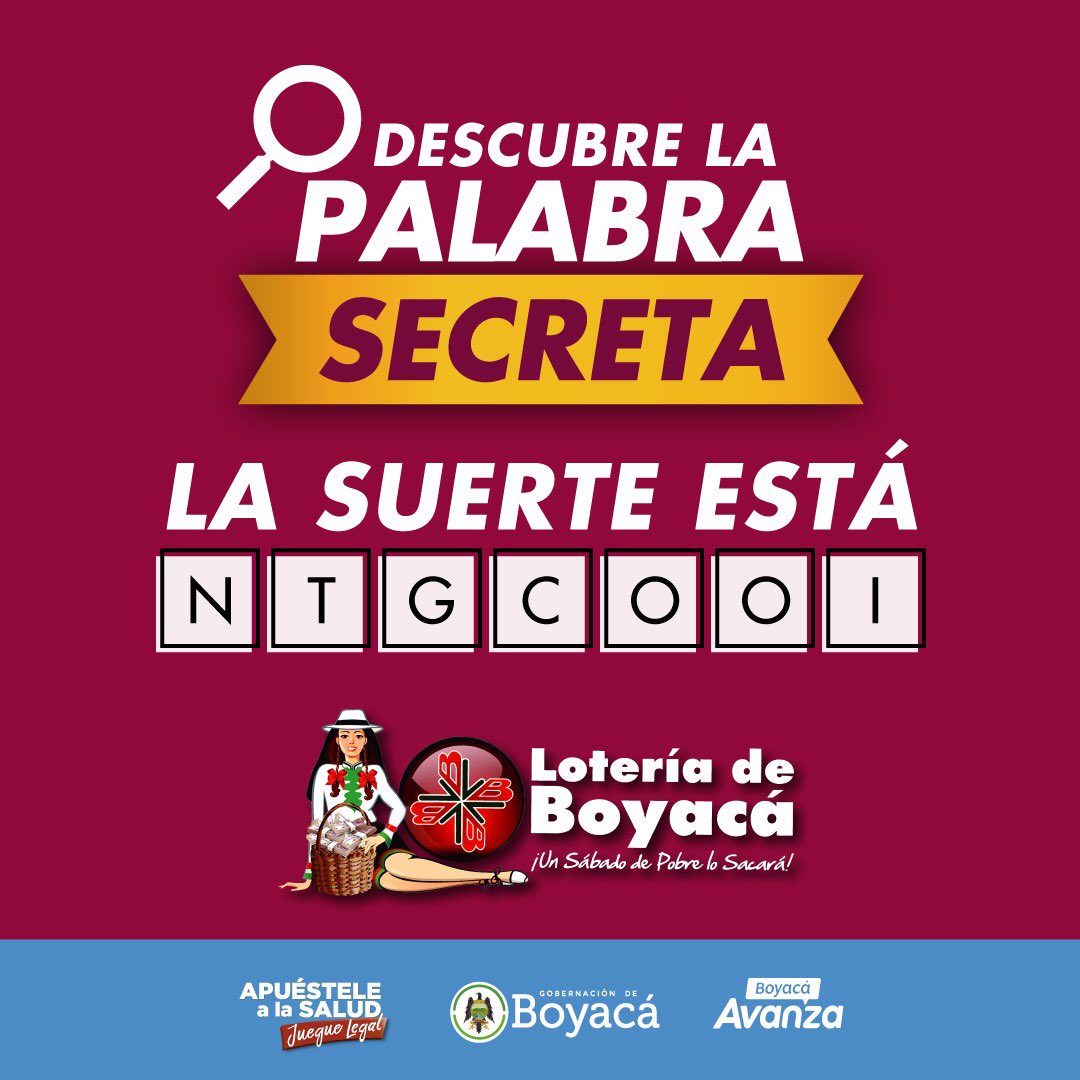 Foto tomada del Twitter oficial de la Lotería de Boyacá