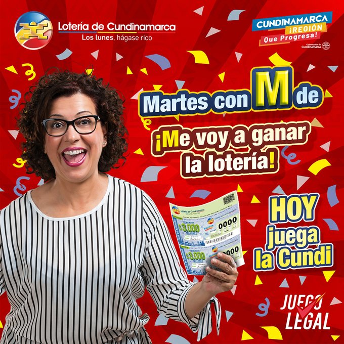 Foto tomada del Twitter oficial de la Lotería de Cundinamarca