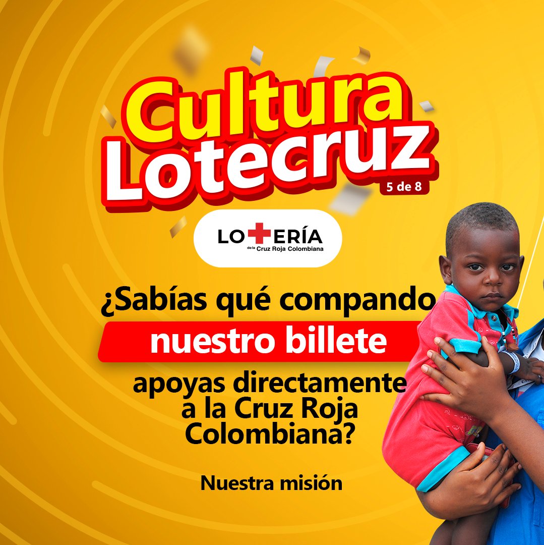 Foto tomada del Twitter oficial de la Lotería de la Cruz Roja