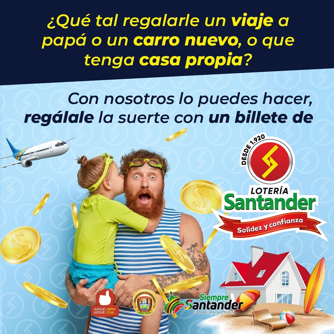 Foto tomada del Twitter oficial de la Lotería de Santander