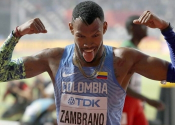 Anthony Zambrano ganó su heat en los 400 metros y va a semifinales