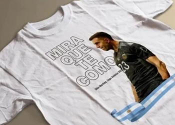 ¡La frase de Dibu Martínez a los colombianos que ahora se usa en merchandising!