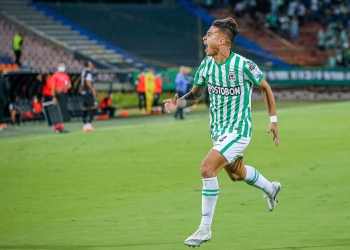 Jonathan Marulanda y su primer gol con la camiseta de Atlético Nacional