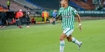 Jonathan Marulanda y su primer gol con la camiseta de Atlético Nacional