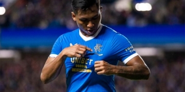 Alfredo Morelos volvió a marcar con Rangers en el empate contra Aberdeen