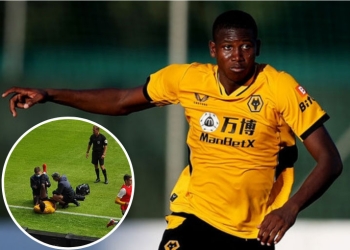 ¡La lesión que sacó a Yerson Mosquera en amistoso de Wolverhampton!