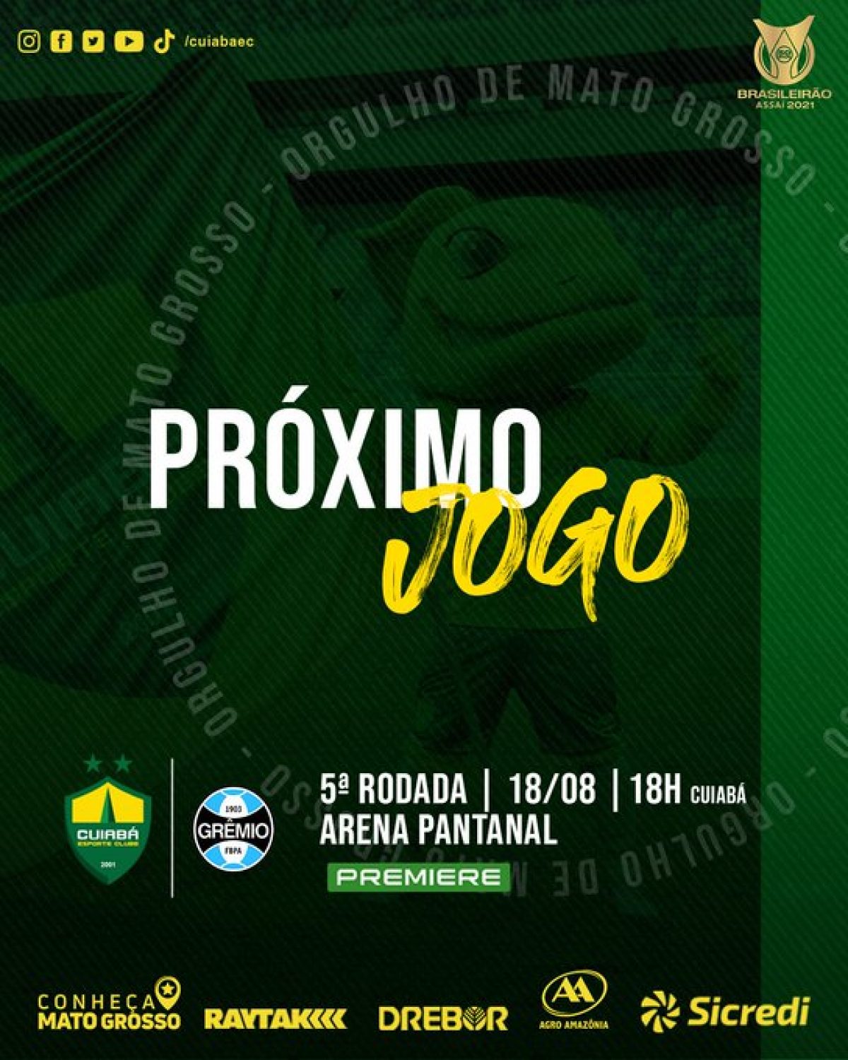 Ver En Vivo Cuiaba Vs Gremio Por La Fecha 5 Del Brasileirao Serie A