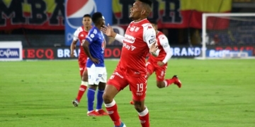 Ronaldo Dinolis: "Este gol y el triunfo se lo dedicamos a todos los hinchas de Santa Fe"