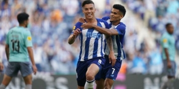 Gol de Matheus Uribe y asistencia de Luis Díaz en la goleada de Porto al Arouca