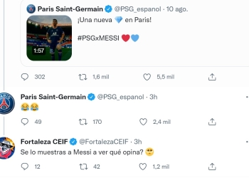 ¡PSG le respondió en Twitter a Fortaleza!