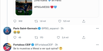 ¡PSG le respondió en Twitter a Fortaleza!