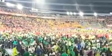 ¡Desmanes! La imagen más triste del regreso de hinchas al Campín en Santa Fe vs Atlético Nacional