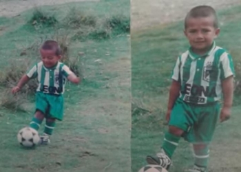 ¡La foto inédita de Yeison Guzmán de niño con la camiseta de Atlético Nacional!