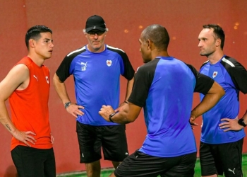 Primer entrenamiento de James Rodríguez con el Al-Rayyan