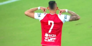 Neyder Moreno y su polémica celebración en el Atanasio tras cobrar su penal