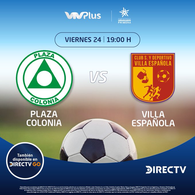 Ver en vivo Plaza Colonia vs Villa Española por la fecha 3 de la