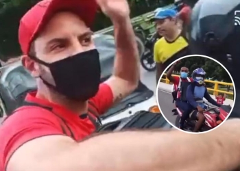 Jugadores de Junior y la llegada en moto al aeropuerto para el viaje a Rionegro