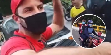 Jugadores de Junior y la llegada en moto al aeropuerto para el viaje a Rionegro