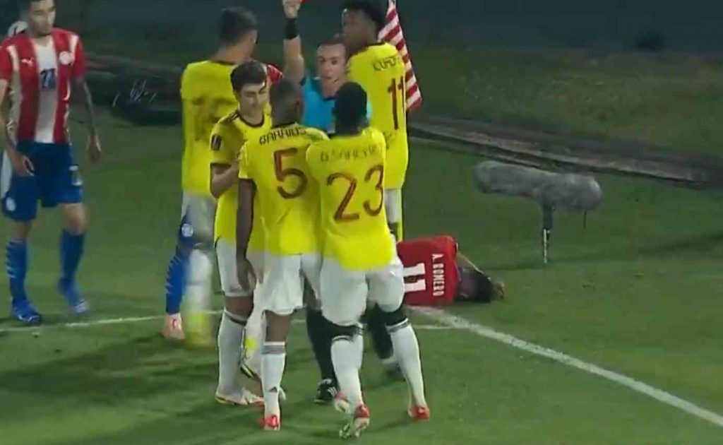 wilmar barrios expulsion colombia paraguay roja eliminatorias