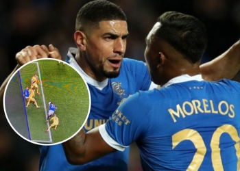 Alfredo Morelos y la polémica jugada de Rangers FC en la Europa League